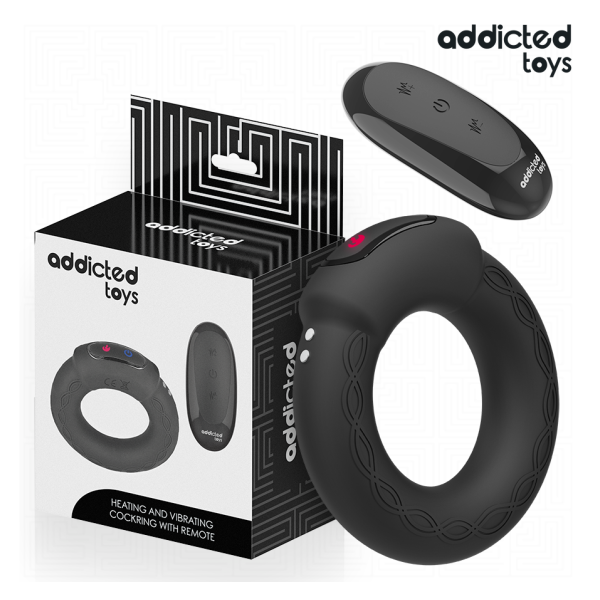 ADDICTED TOYS - VIBRIERENDER COCKRING MIT WÄRMEEFFEKT UND FERNBEDIENUNG