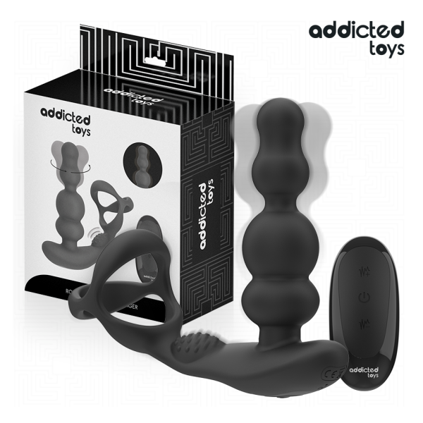 ADDICTED TOYS - MASSAGGIATORE PROSTATICO ROTANTE CON TELECOMANDO