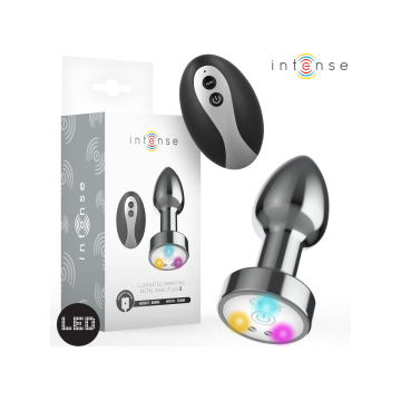 Intense - Vibrierender Analplug Aus Metall Mit Led - Leuchten Und