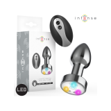 Intense - Plug Anal Vibrant En Métal Avec Lumières Led Et