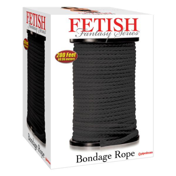 FETISH FANTASY SERIES - CORDE DE BONDAGE NOIRE 60,96 MÈTRES