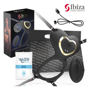 IBIZA - VIBRADOR PARA PAREJAS FORMA DE BRAGUITA CORAZÓN CONTROL REMOTO