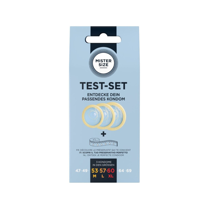 MISTER SIZE - KIT DE TEST : 3 PRÉSERVATIFS DE TAILLES DIFFÉRENTES + M…