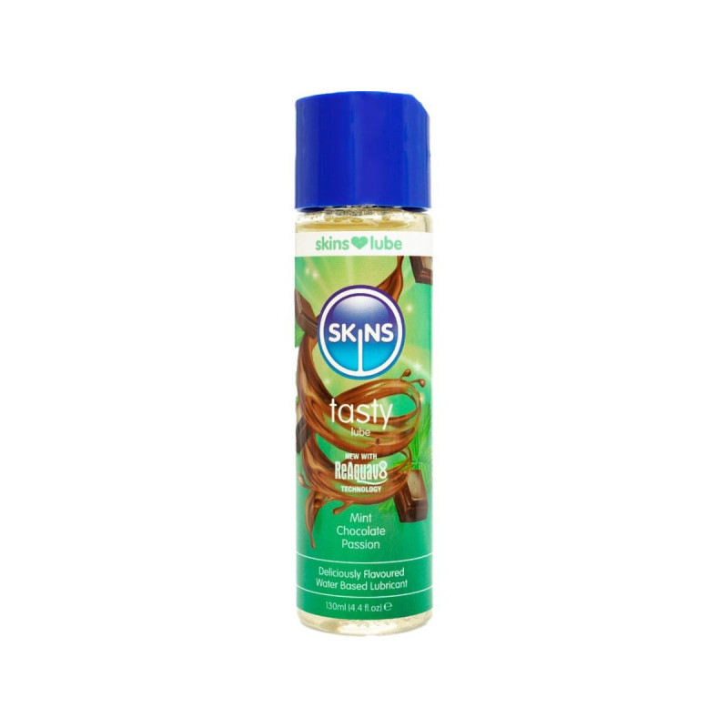 SKINS - LUBRIFIANT À BASE D'EAU DÉLICIEUX MENTHE ET CHOCOLAT 130 ML -…