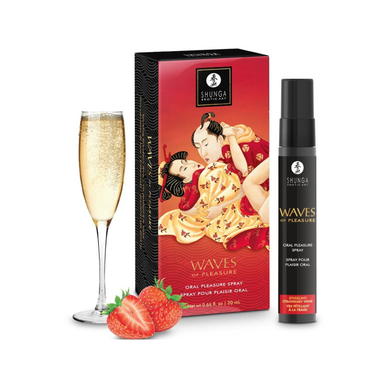 SHUNGA - WAVES PLEASURE SPRAY ORAL SEXUCTIVE ERDBEERE 20 ML - SHUNGA…