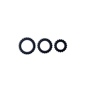 Baile - Titan Set 3 Pcs Cock Ring Black 2.8 + 2.4 + 1.9 Cm |