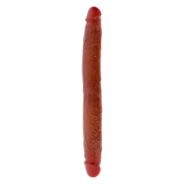 GET REAL - DILDO IN SILICONE A DOPPIA ESTREMITÀ CARAMELLO 35 CM