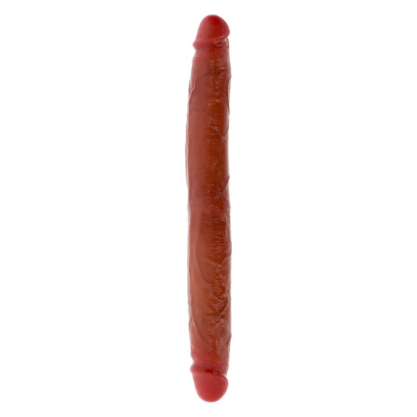 GET REAL - DILDO IN SILICONE A DOPPIA ESTREMITÀ CARAMELLO 35 CM