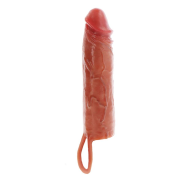 GET REAL - MANCHON PÉNIS EN SILICONE HYDRATANT CARAMEL 20 CM