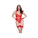Chilirose - Cr 4881 Body Crotchless Rojo M | Vybes.it