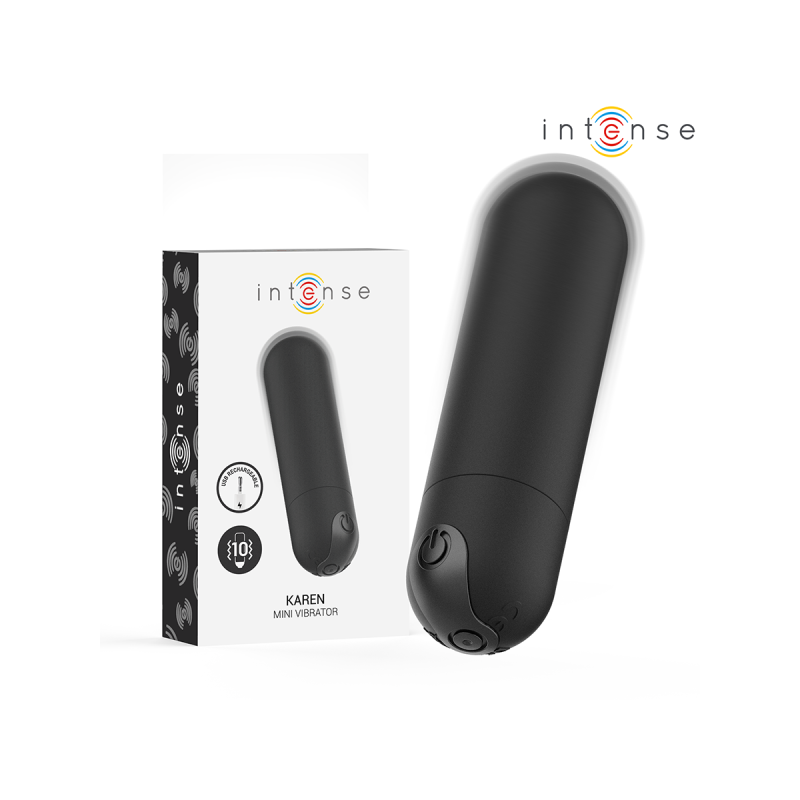 INTENSE - KAREN MINI VIBRANT RECHARGEABLE BALLE NOIRE - INTENSE FUN T…