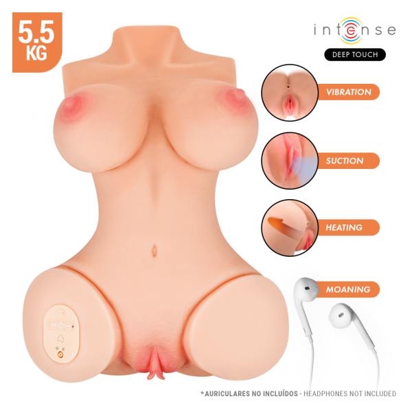 INTENSE DEEP TOUCH - VERO TORSO VAGINA CON EFECTO SUCCIÓN, CALOR, VIBRACIÓN Y VOZ 5.5 KG