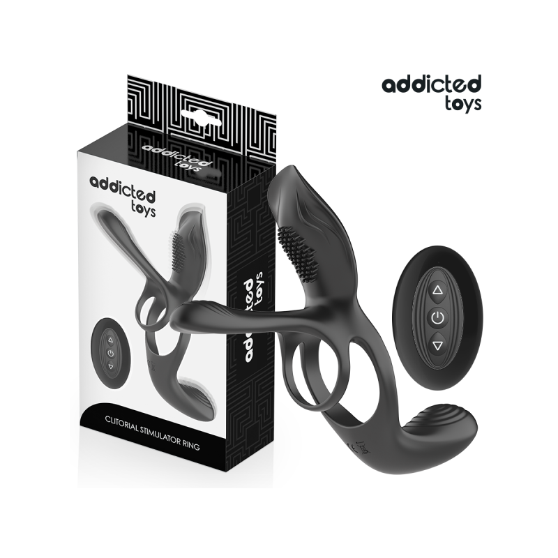Addicted Toys - Anneau Double Pénis Avec Stimulateur Clitorial |