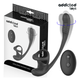 ADDICTED TOYS - PLUG ANAL AVEC VIBRATION, ONDULATION À 360° ET STIMULATEUR DE TESTICULES