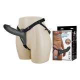 PRETTY LOVE - LONDON UNIVERSAL HARNESS MIT SILIKON-STRAP-ON-DILDO SCHWARZ 16,8 CM