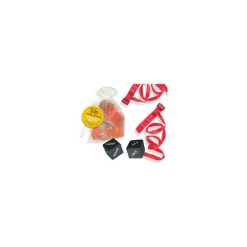 INEDIT - KIT BOLSA ORGANZA ATADURAS ROJO