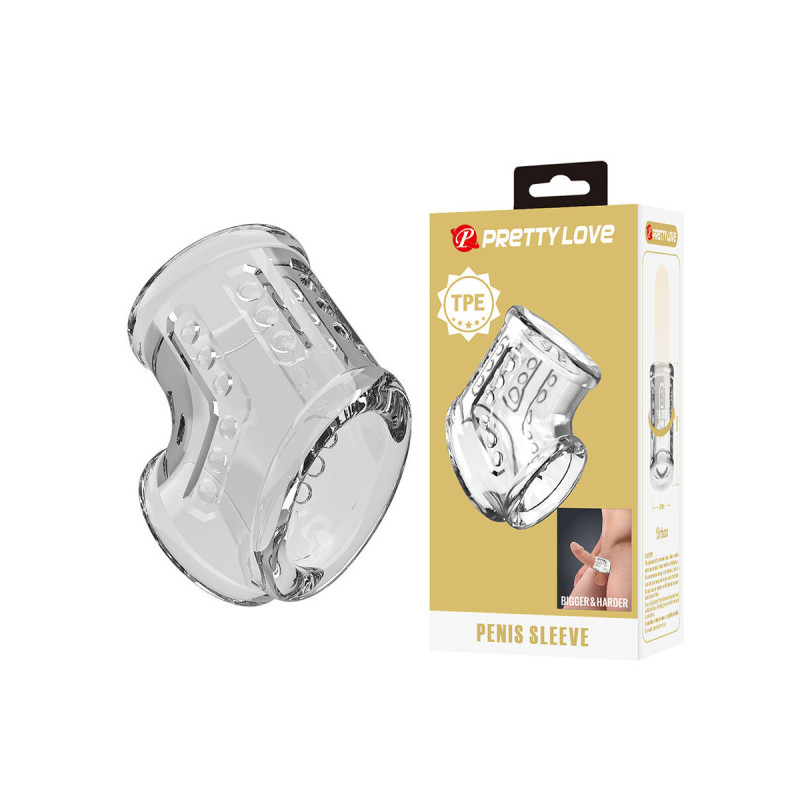 PRETTY LOVE - SHORT TRANSPARENT PENIS SHEATH - FOR HIM - Penis sleeve…