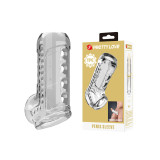 PRETTY LOVE - TRANSPARENT TEXTURED PENIS SHEATH - FOR HIM - Penis sle…