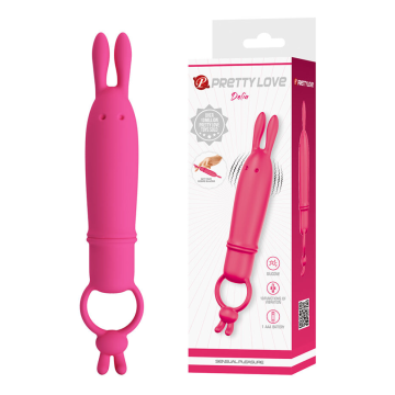 PRETTY LOVE - DELIA VIBRADOR RABBIT CON ANILLO DE SUJECIÓN