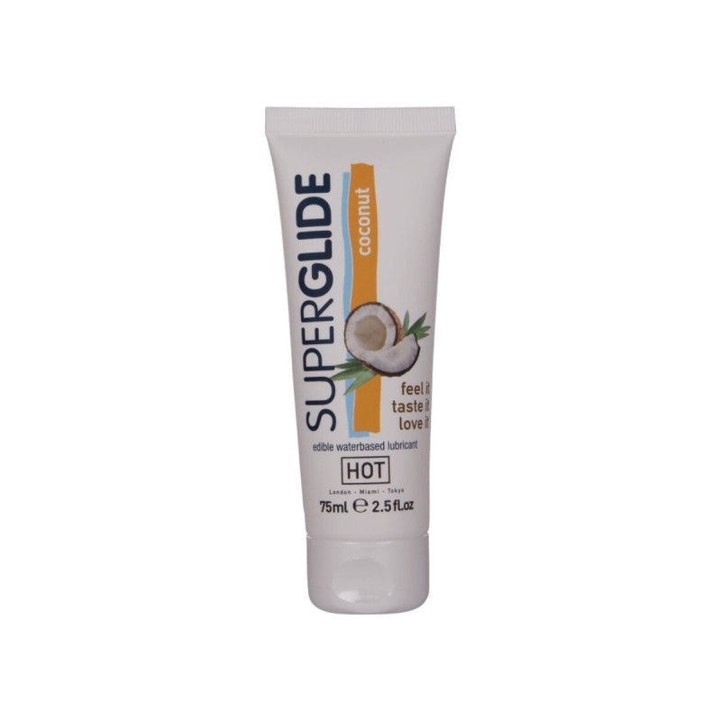 HOT - SUPERGLIDE LUBRIFIANT COMESTIBLE À BASE D'EAU ET DE NOIX DE COC…