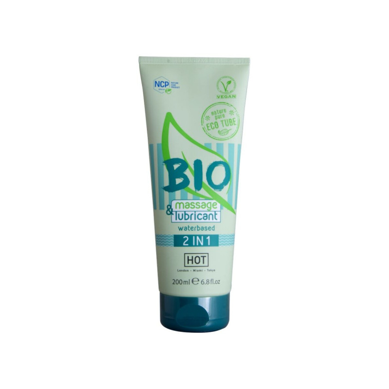 Hot - Bio Massage & Lubricante Base Agua 2 En 1 200 Ml | Vybes.it