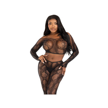 Leg Avenue - 89373 Python - Crop - Top & Fusslose Strumpfhose