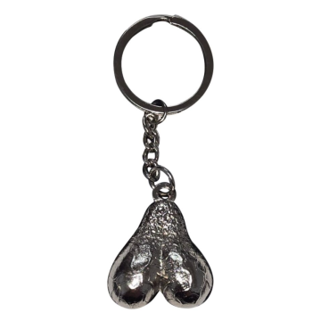 DIABLO PICANTE - LLAVERO METAL HUEVOS PLATA