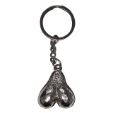 DIABLO PICANTE - LLAVERO METAL HUEVOS PLATA