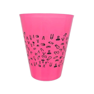 DIABLO PICANTE - TASSE FUCHSIA 500 ML AVEC PÉNIS NOIRS - Jeux d'adieu…