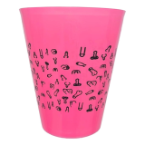 DIABLO PICANTE - VASO FUSCIA 500 ML CON PENES NEGROS