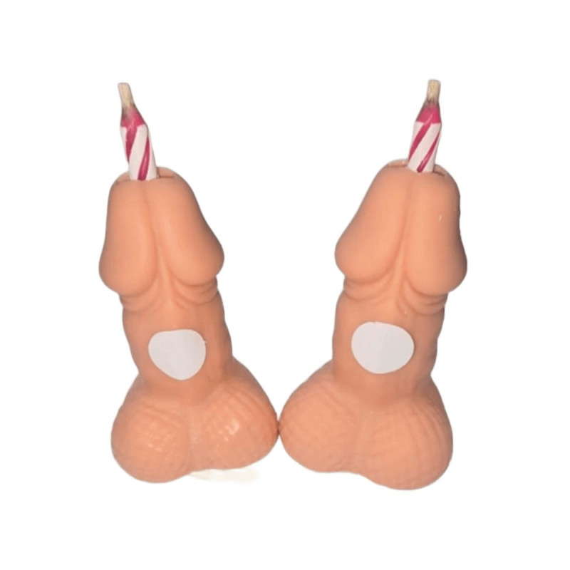 DIABLO PICANTE - PENIS-GEBURTSTAGSKERZEN MIT ZAHLEN, HELLTON, 2 STÜCK…