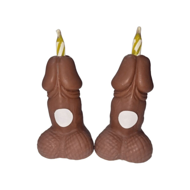 DIABLO PICANTE - PENIS-GEBURTSTAGSKERZEN MIT ZAHLEN, DUNKELT, 2 STÜCK…