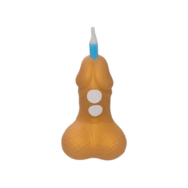 DIABLO PICANTE - BOUGIE DORÉE EN FORME DE PÉNIS POUR ANNIVERSAIRE - J…