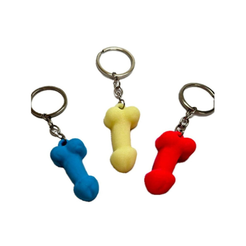 DIABLO PICANTE - PORTE-CLÉS PÉNIS EN SILICONE ASSORTIS, COULEURS PHOS…