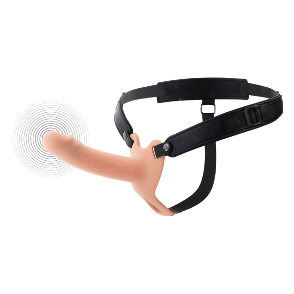 HIDDEN DESIRE - INFERNO STRAP-ON FUNDA PARA PENE CON VIBRACIÓN 16 CM