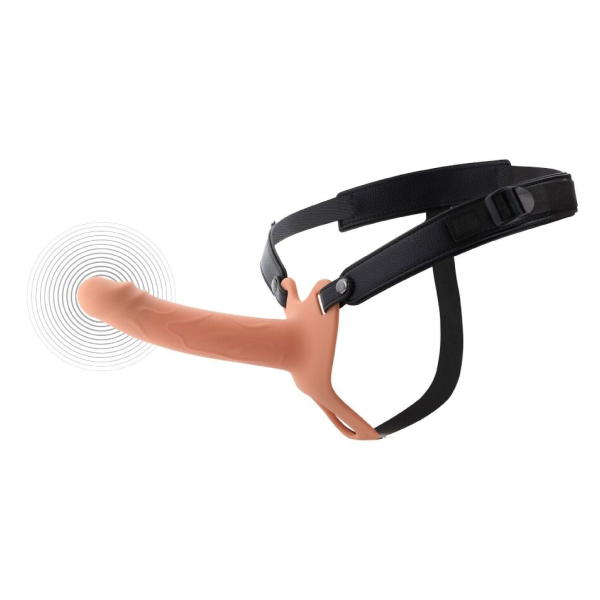 HIDDEN DESIRE - INFERNO STRAP-ON FUNDA PARA PENE CON VIBRACIÓN 18 CM
