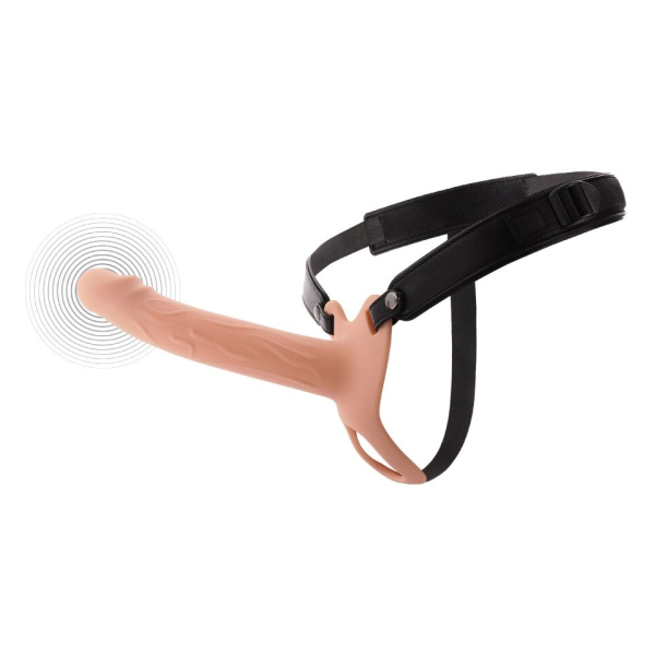 HIDDEN DESIRE - INFERNO STRAP-ON FUNDA PARA PENE CON VIBRACIÓN 20 CM