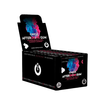 WUG After Drink – DISPLAY 12 X 8 UDS | El chicle funcional que te ayuda a recuperar energía tras la noche