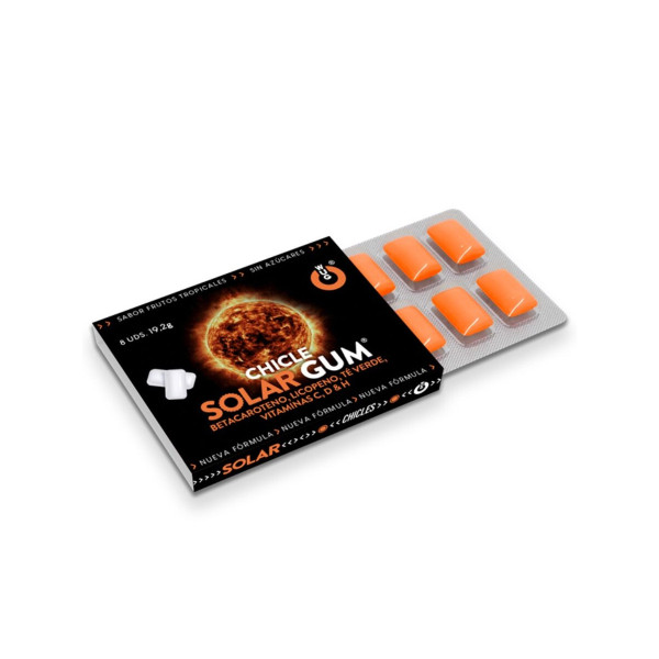 WUG Solar Gum – 1 X 8 UDS | El chicle que prepara tu piel para el sol