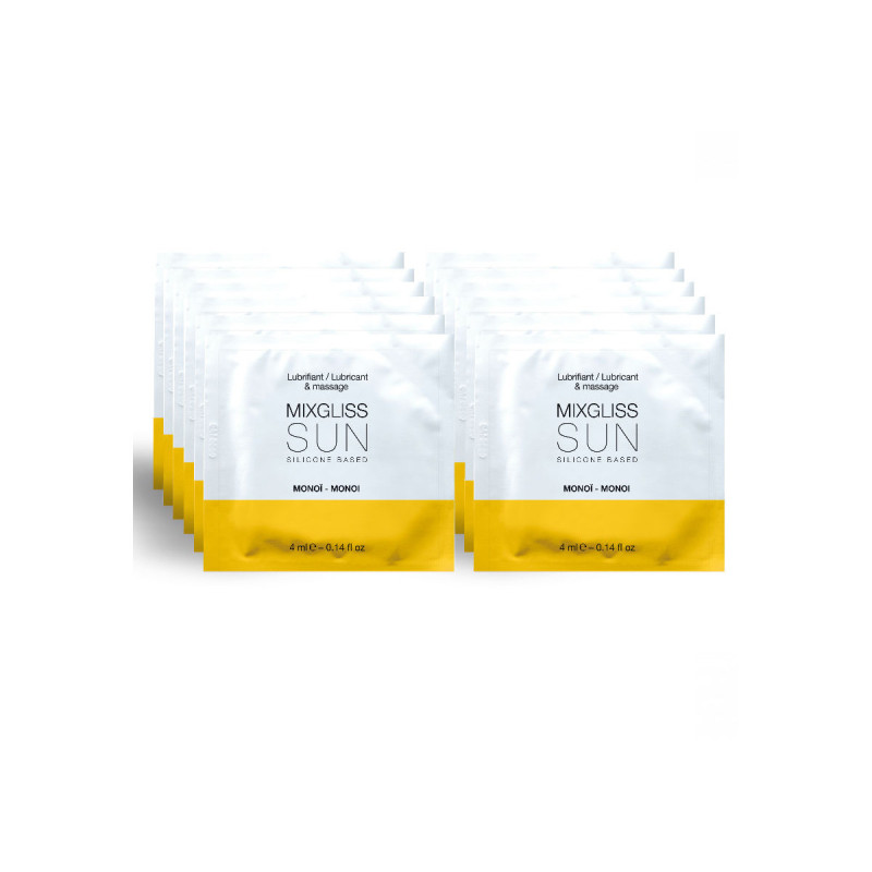 MIXGLISS - SILICONE BASED LUBRICANT AROMA MONOI 12 SINGLE DOSE 4ML -…