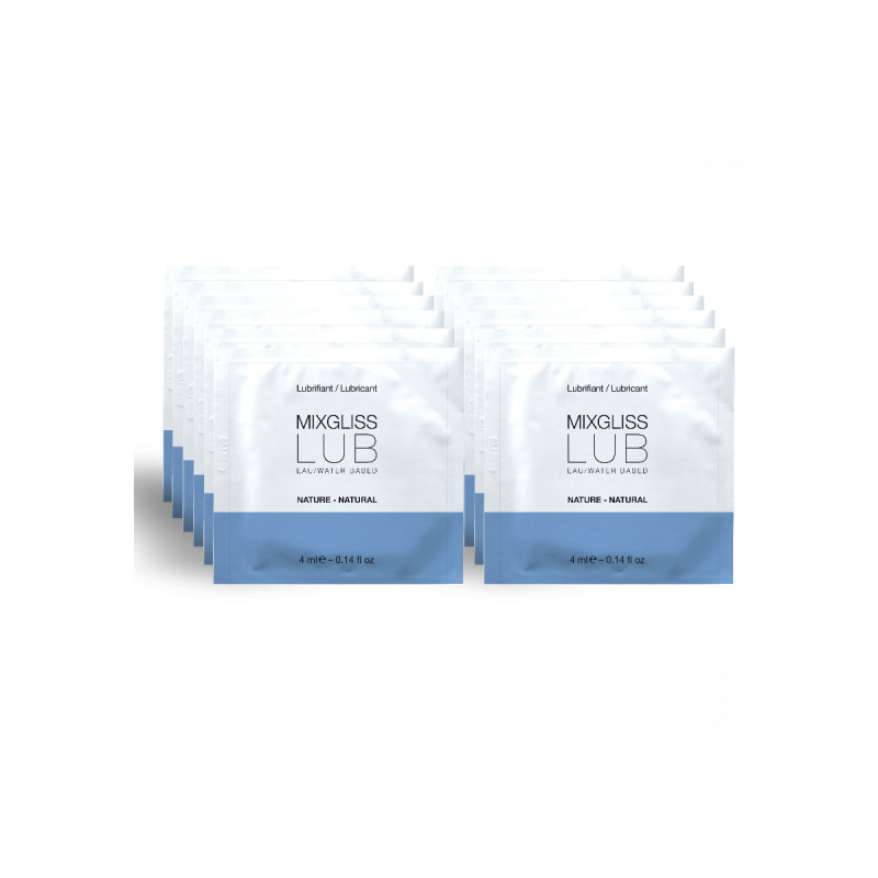 MIXGLISS - NATURAL WATER-BASED LUBRICANT 12 SINGLE DOSE 4 ML - Monodo…