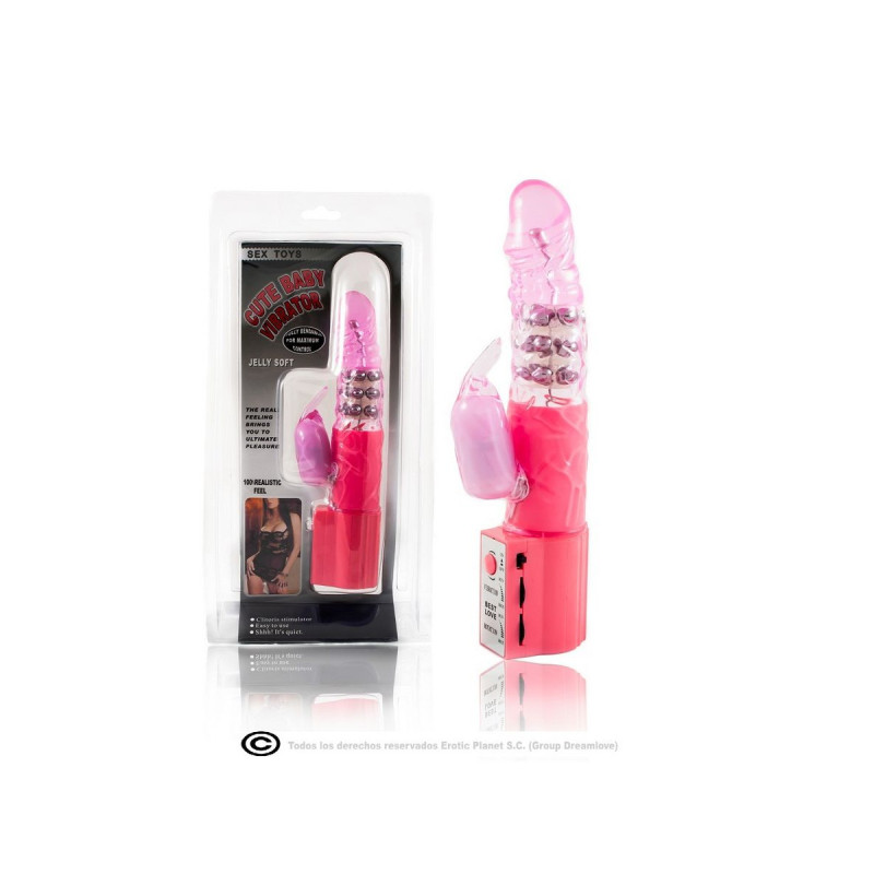 Baile - Rotador Rabbit Rosa Superestimulador | Vybes.it