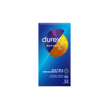 DUREX - NATUREL XL 12 UNITÉS - DUREX CONDOMS - Taille XL (grande)