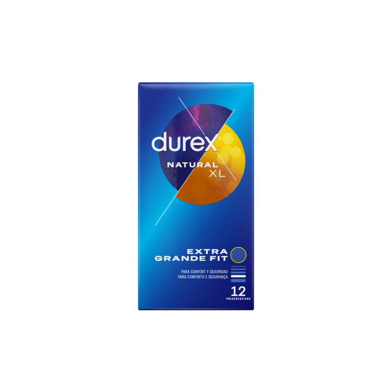 DUREX - NATURALE XL 12 UNITÀ - DUREX CONDOMS - Taglia XL (grande)