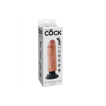 KING COCK - DILDO VIBRADOR 15.24 CM NATURAL