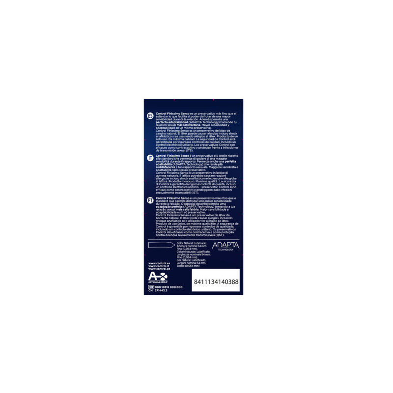 CONTROL - ADAPTA SENSO CONDOMS 12 UNITS - CONTROL CONDOMS - Sensibile