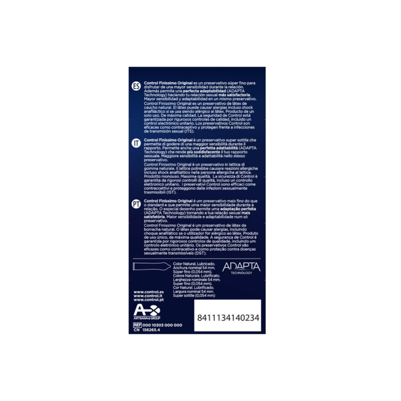 CONTROL - FINISSIMO CONDOMS 12 UNITS - CONTROL CONDOMS - Sensibile