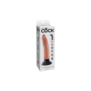 King Cock - Vibratordildo 17.78 Cm Natürlich | Vybes.it