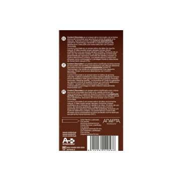 CONTROL - ADAPTA CHOCOLATE CONDOMS 12 UNITS - CONTROL CONDOMS - Profu…