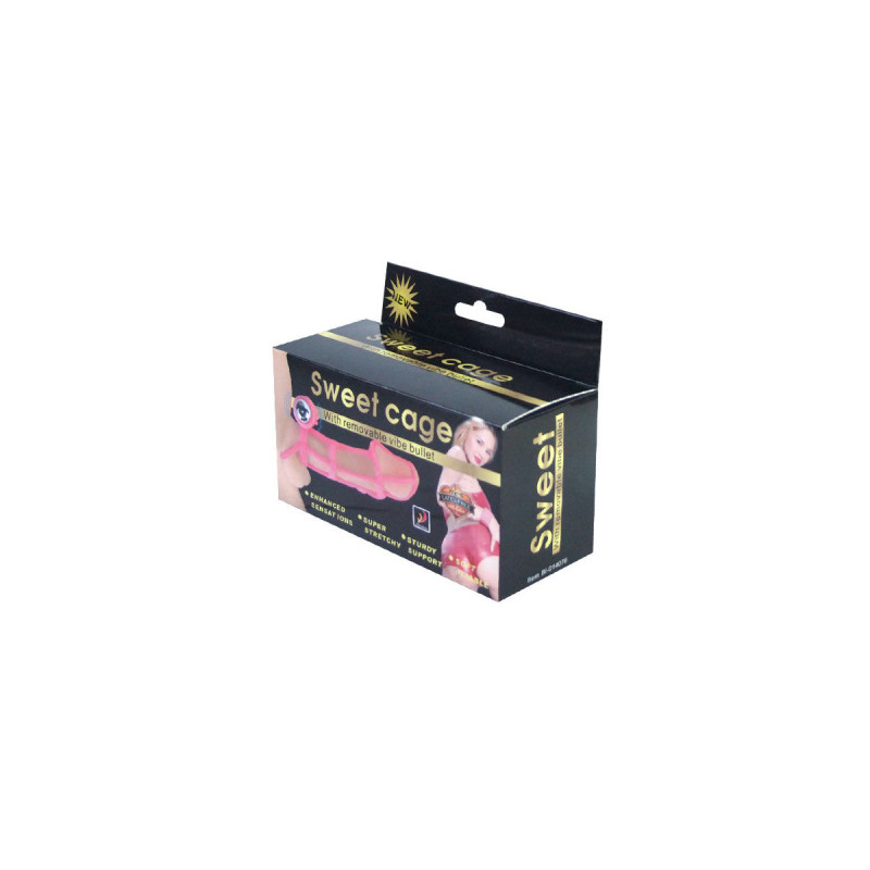 Baile - Sweet 10 Ritmos Funda Y Anillo Silicona Para El Pene Rosa |